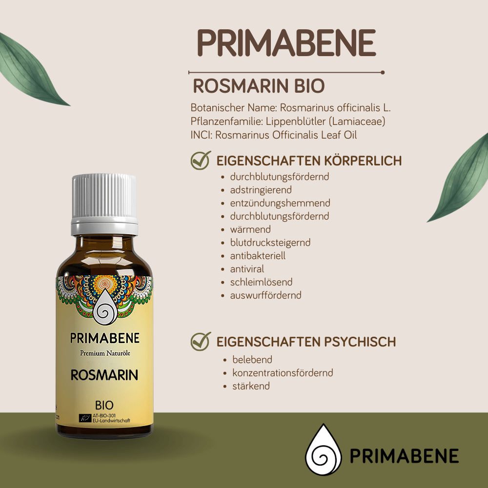 Bild von Rosmarin Bio, 100% rein ätherisches Öl
